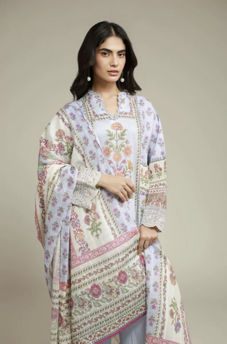 Lawn Tailored 3-Piece | Embroidered | Textured Lawn | KHAADI