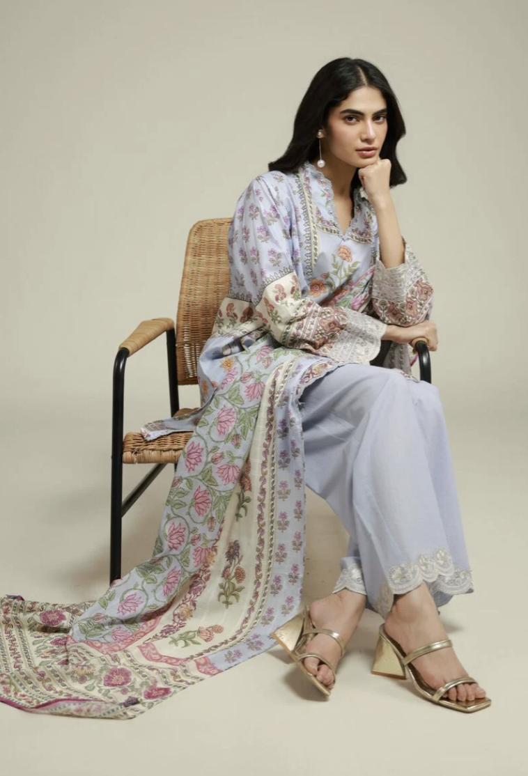 Lawn Tailored 3-Piece | Embroidered | Textured Lawn | KHAADI