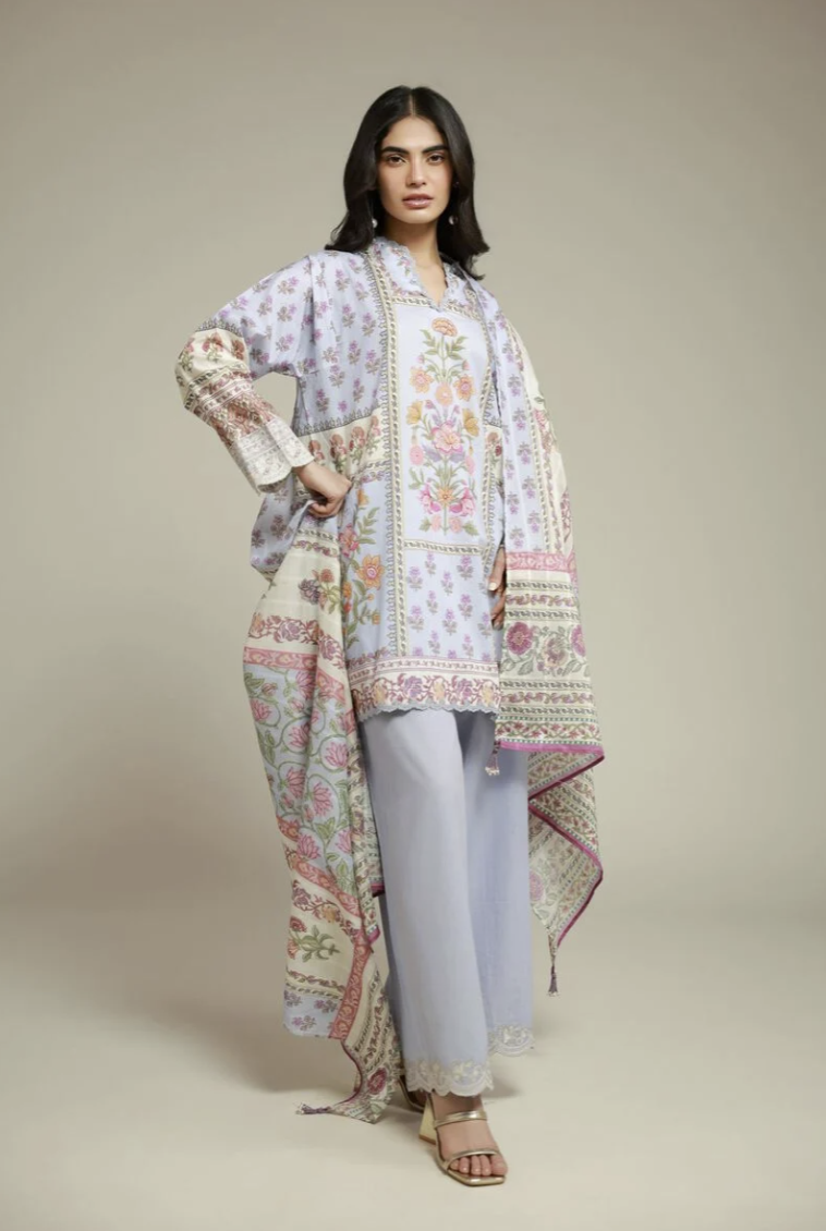 Lawn Tailored 3-Piece | Embroidered | Textured Lawn | KHAADI