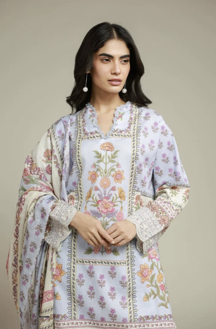 Lawn Tailored 3-Piece | Embroidered | Textured Lawn | KHAADI
