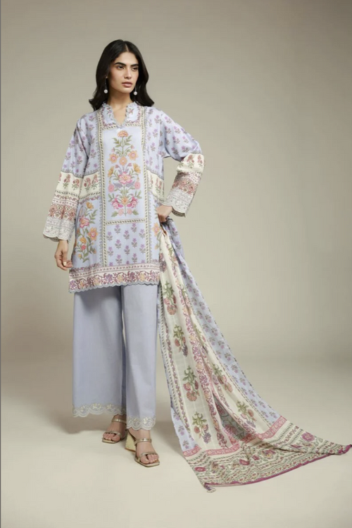 Lawn Tailored 3-Piece | Embroidered | Textured Lawn | KHAADI