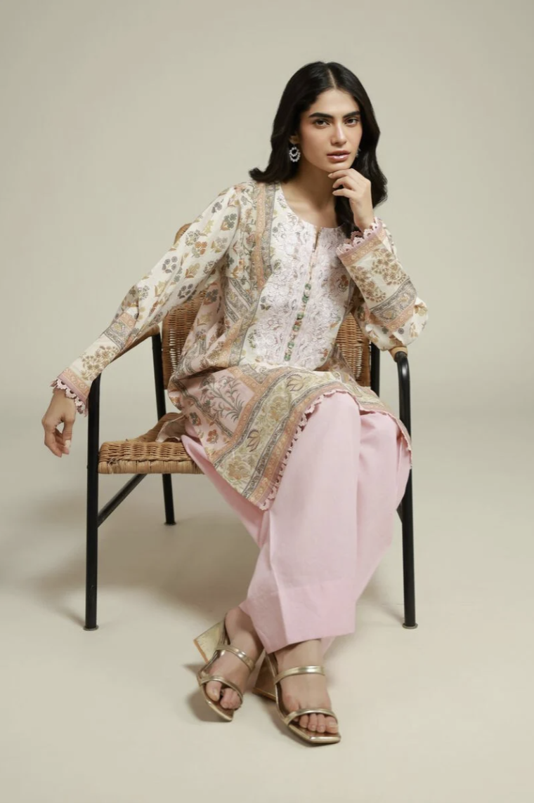 Tailored 2 Piece | Top and Bottom | Embroidered | Textured Lawn | KHAADI