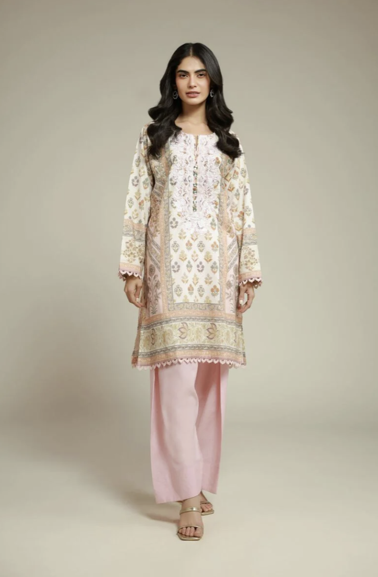 Tailored 2 Piece | Top and Bottom | Embroidered | Textured Lawn | KHAADI