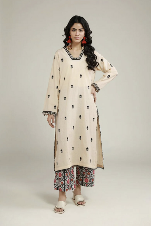 2-Piece Tailored Set | Embroidered | Dobby | KHAADI