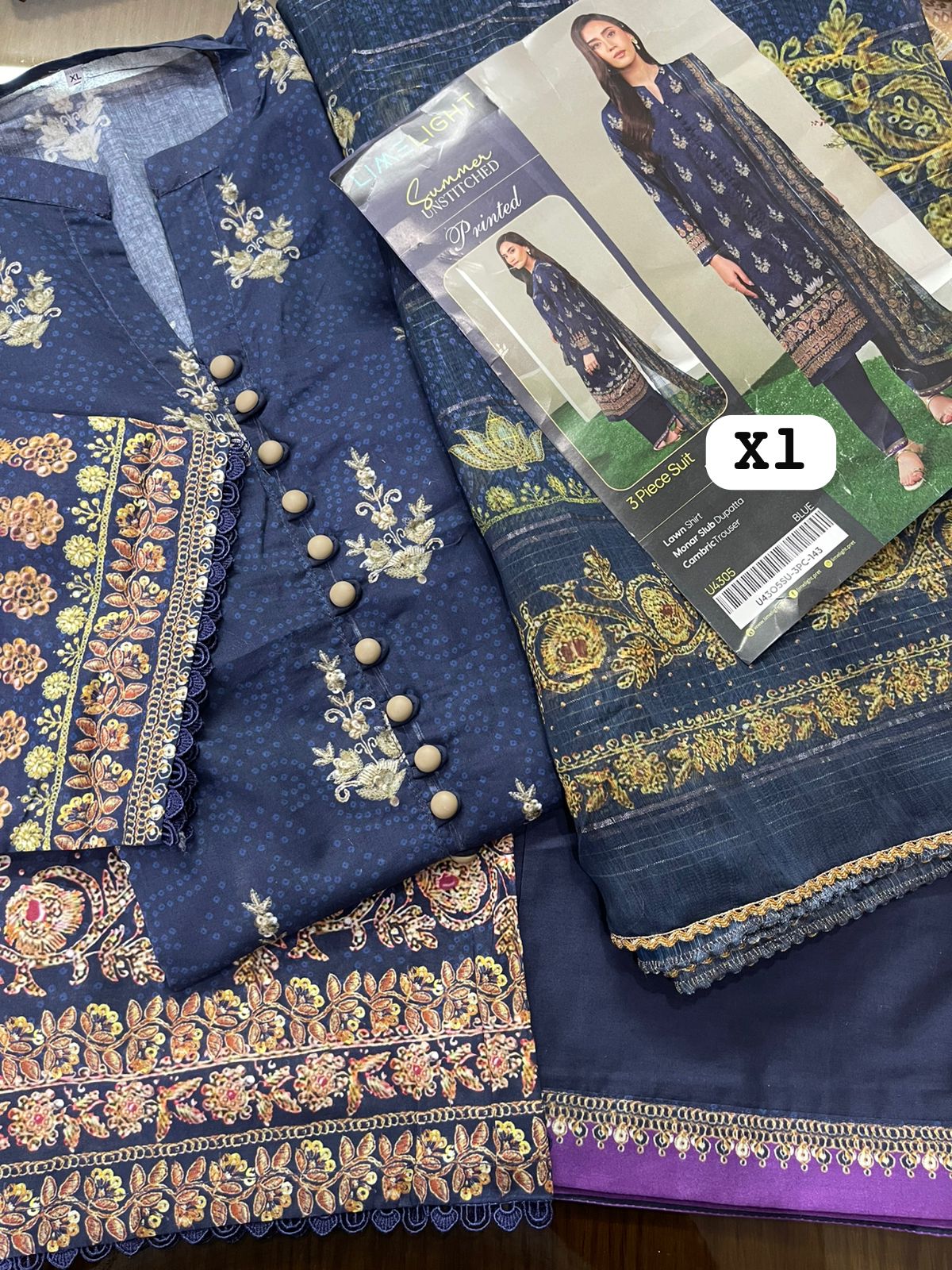 Original 3-Piece Set | Printed | Lawn Dupatta | KHAADI