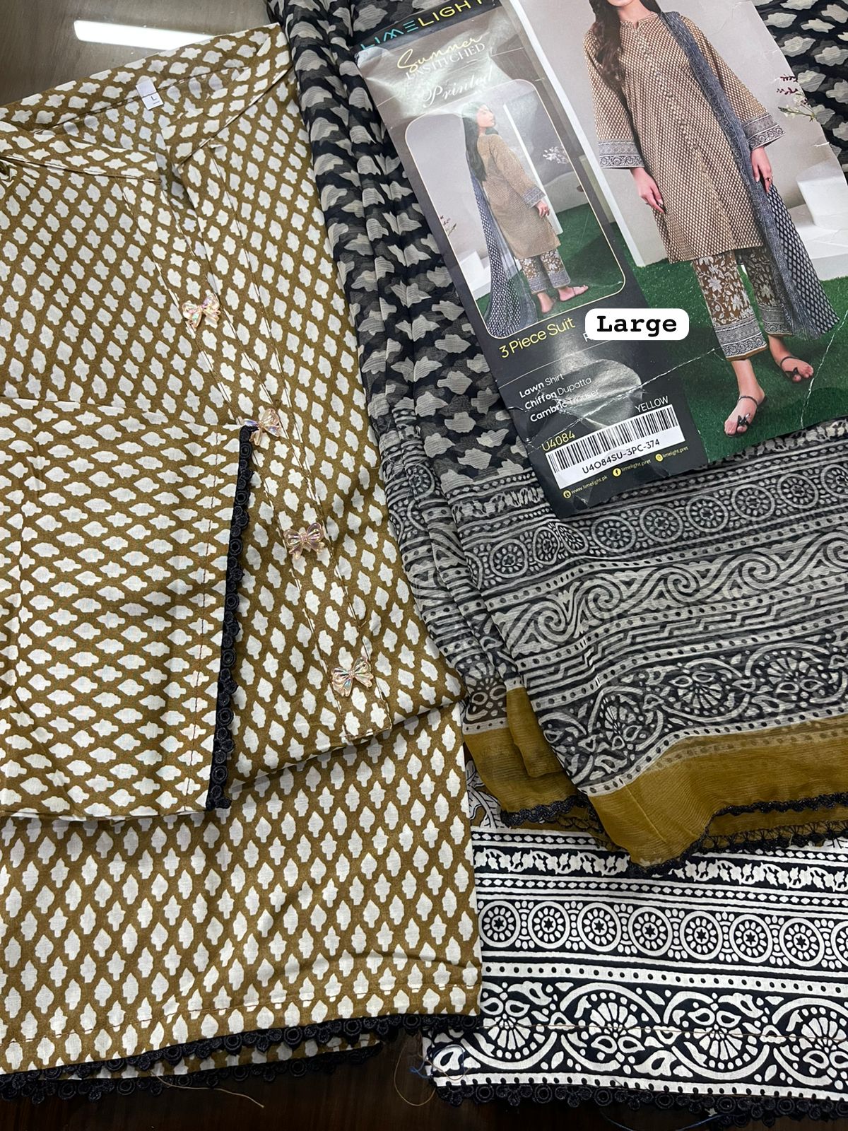 Original 3-Piece Set | Printed | Lawn Dupatta | KHAADI