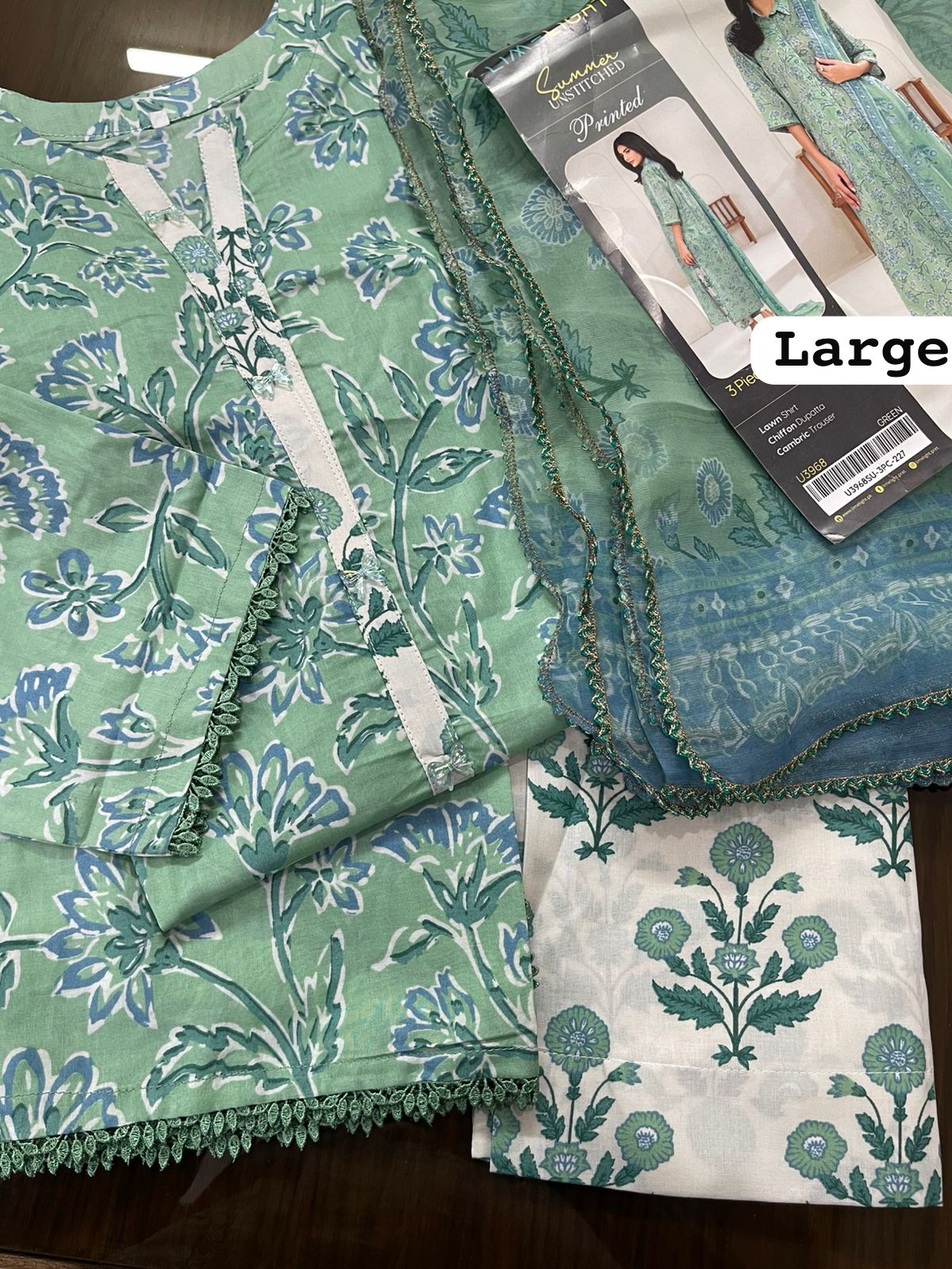 Original 3-Piece Set | Printed | Lawn Dupatta | KHAADI