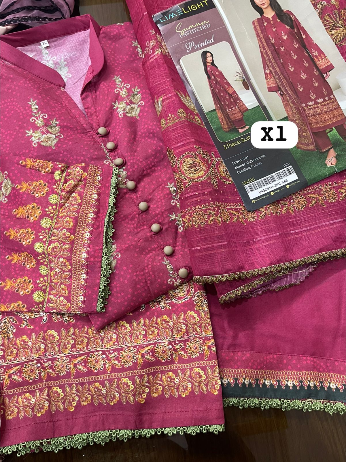 Original 3-Piece Set | Printed | Lawn Dupatta | KHAADI